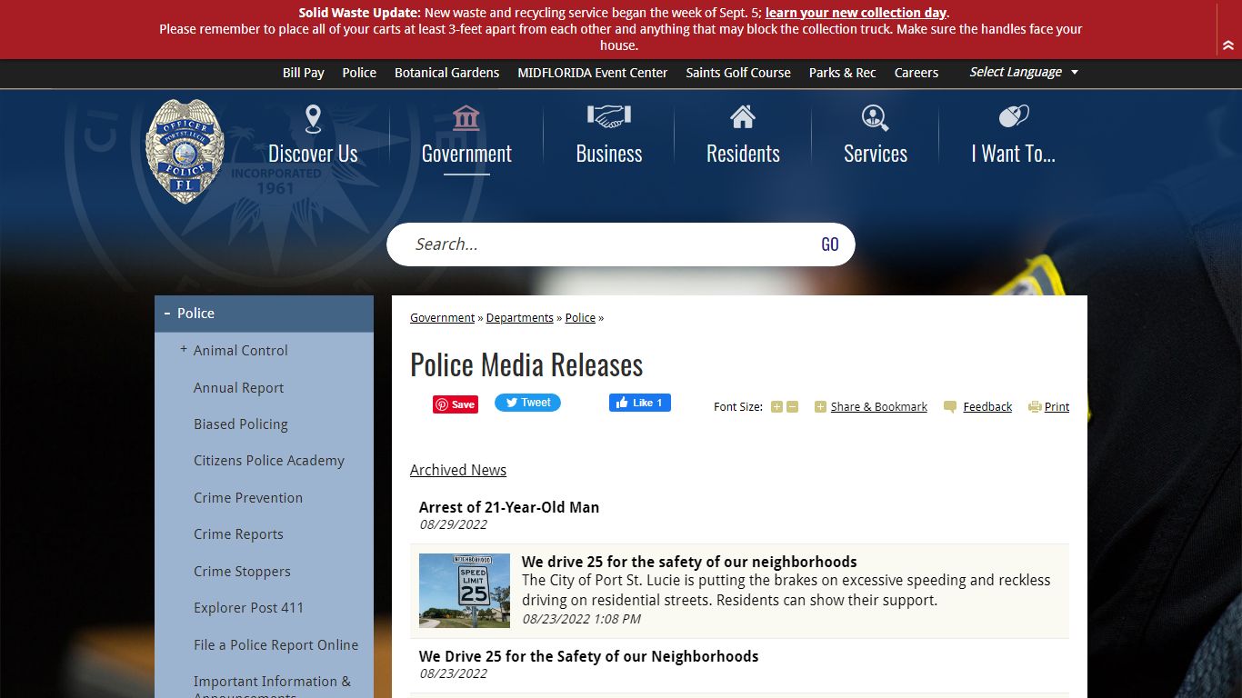 Police Media Releases | Port St. Lucie - cityofpsl.com